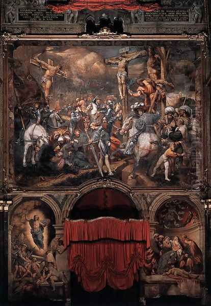 Golgotha 1520-21 Oil Painting by (Giovanni Antonio de' Sacchis) Pordenone