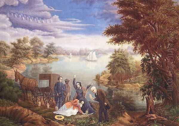 The Burial 1890 Oil Painting by Linton Park