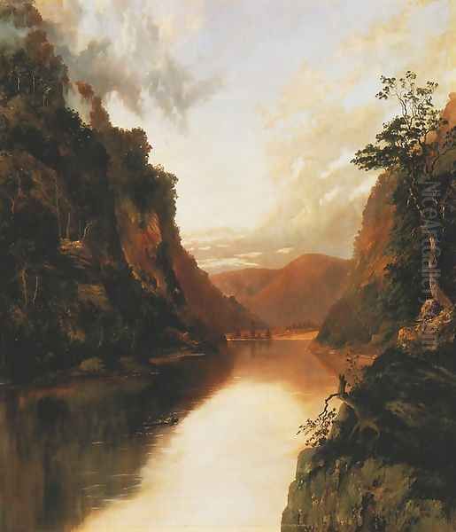 On The Nepean, New South Wales Oil Painting by William Charles Piguenit