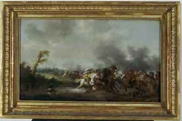 Gustavus Adolphus II in the Battle of Luetzen on 16th November 1632, c.1635 Oil Painting by Palamedes Palamedesz. (Stevaerts, Stevens)