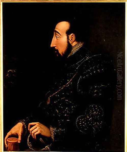 King Henri II 1519-59 of France Oil Painting by Francesco Primaticcio