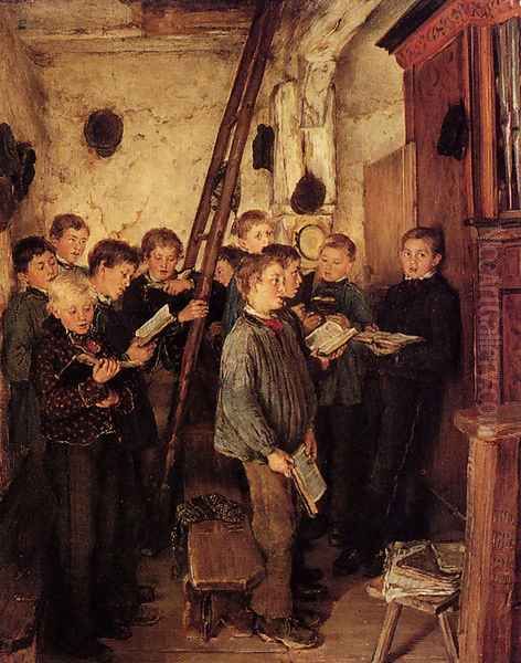 Choir Rehearsal Oil Painting by Otto Piltz