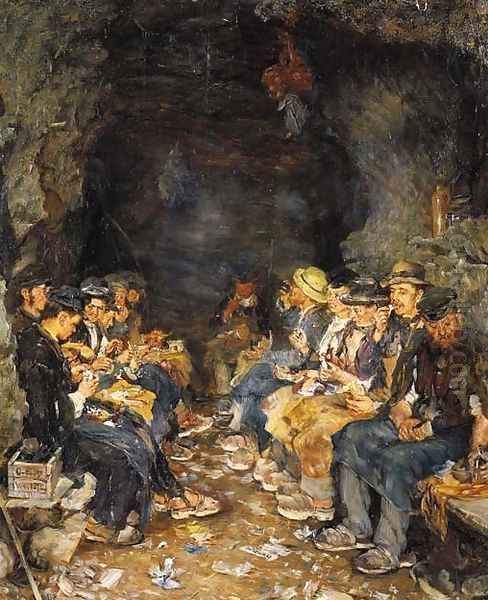 Luncheon-hour Oil Painting by Otto Piltz