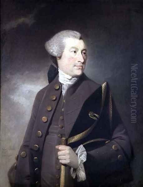 Portrait of Ambrose Corbet, aged 50, of Hanbury Park Oil Painting by Robert Edge Pine