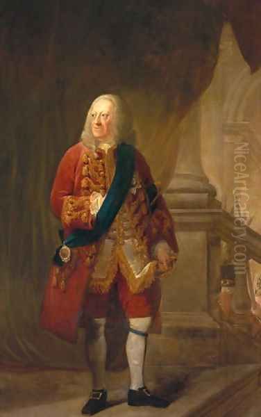 King George II, 1759 Oil Painting by Robert Edge Pine