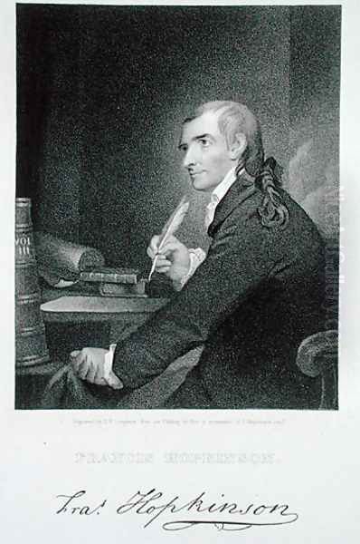 Francis Hopkinson 1738-91 engraved by James Barton Longacre 1794-1869 Oil Painting by Robert Edge Pine