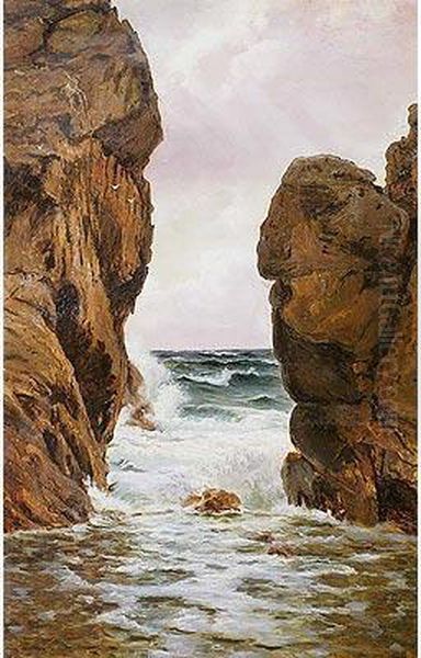 Isla De Bornholm En Dinamarca Oil Painting by Holger Peter Svane Lubbers