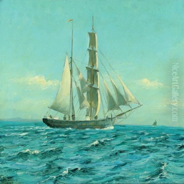 Marine. Oil Painting by Holger Peter Svane Lubbers