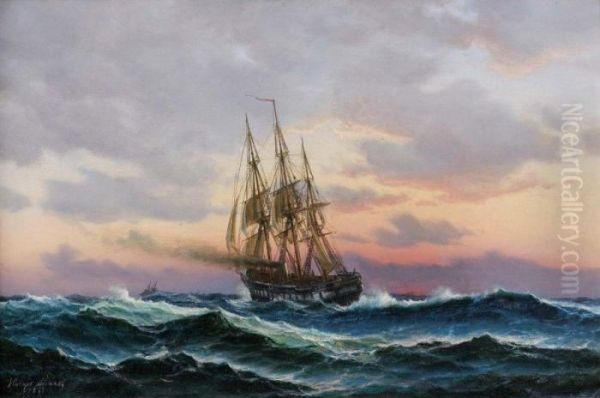 Marine Oil Painting by Holger Peter Svane Lubbers