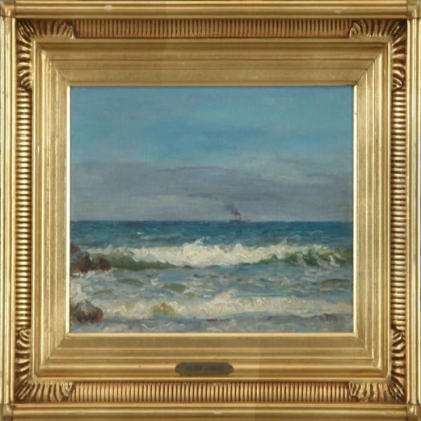 Shipping On The Sea Oil Painting by Holger Peter Svane Lubbers