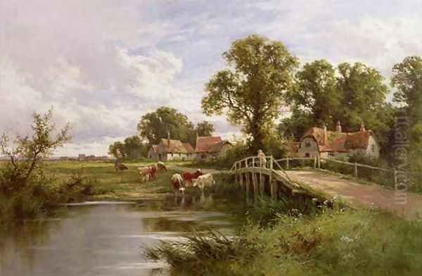 On the Thames near Marlow 2 Oil Painting by Henry Hillier Parker