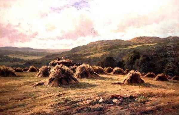 Harvest Time Oil Painting by Henry Hillier Parker