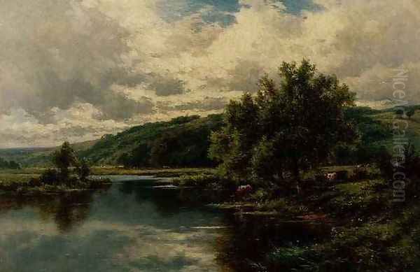 Pangbourne on the Thames Oil Painting by Henry Hillier Parker