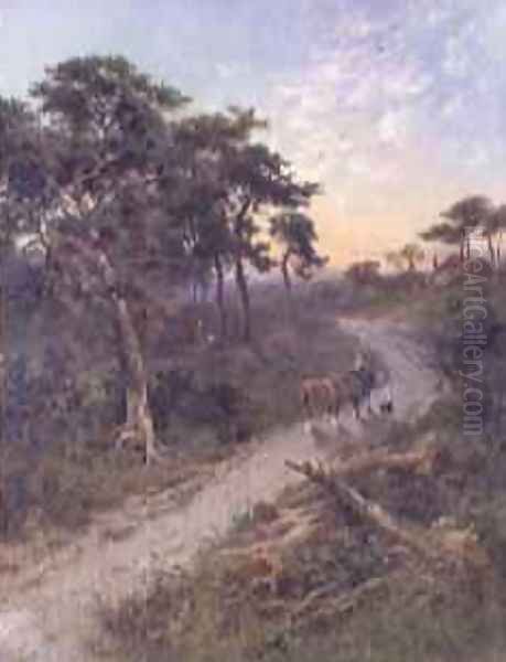 Evening on the Road to Sevenoaks Oil Painting by Henry Hillier Parker