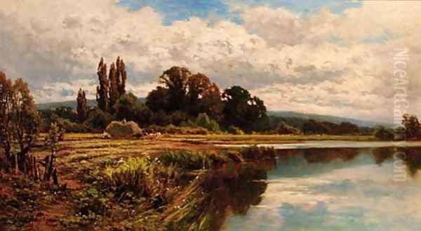 The Thames at Marlow Oil Painting by Henry Hillier Parker