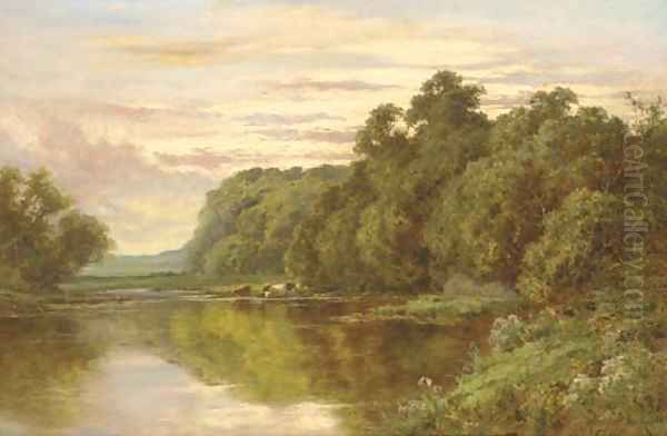 Chertsey on Thames Oil Painting by Henry Hillier Parker