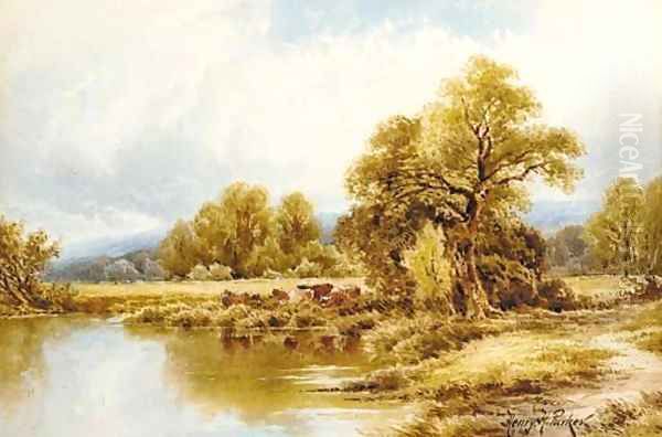 Near Pangbourne-on-Thames Oil Painting by Henry Hillier Parker