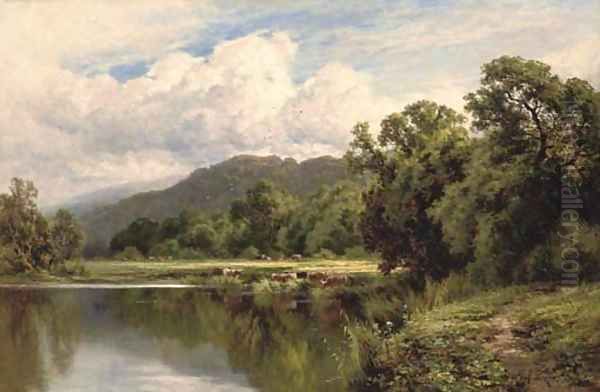 Sleeping waters near Henley on Thames Oil Painting by Henry Hillier Parker