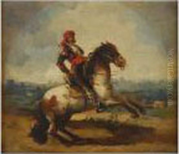 Bandolero A Caballo Oil Painting by Eugenio Lucas Velasquez