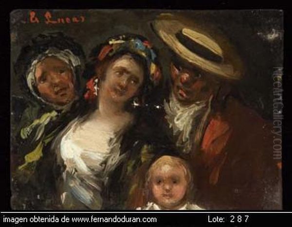 Untitled Oil Painting by Eugenio Lucas Velasquez