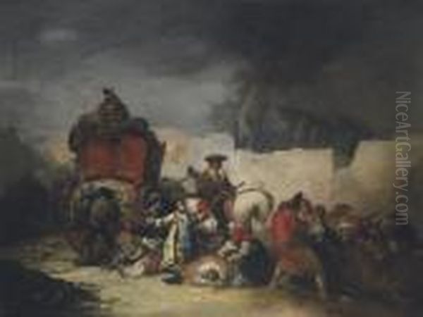 Los Bandidos Oil Painting by Eugenio Lucas Velasquez