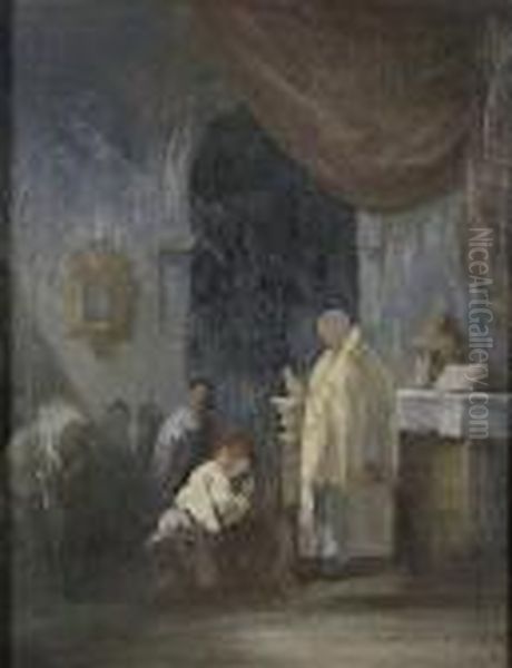 La Bendicion Oil Painting by Eugenio Lucas Velasquez