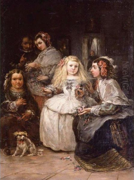 Las Meninas Oil Painting by Eugenio Lucas Velasquez