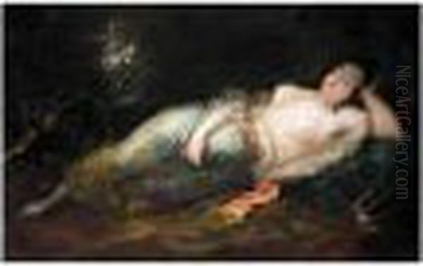 Maja Dormida (sleeping Nude) Oil Painting by Eugenio Lucas Velasquez