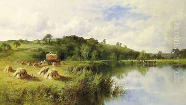 The Thames at Streatley Oil Painting by Henry Hillier Parker