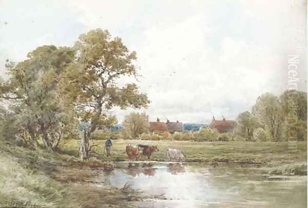 Near Leith Hill, Surrey Oil Painting by Henry Hillier Parker