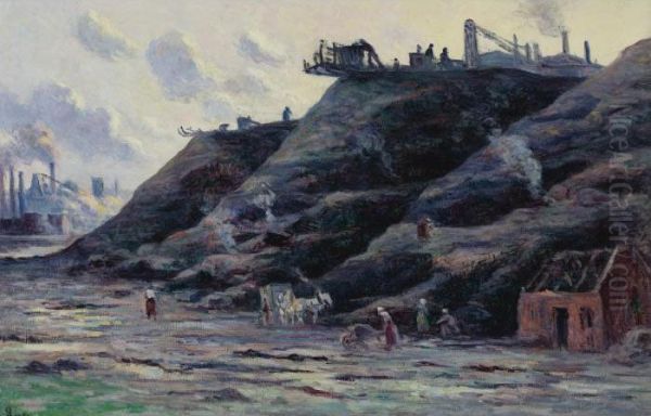 Les Terrils, Charleroi Oil Painting by Maximilien Luce