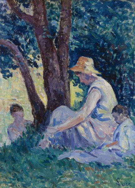 Bessy, Un Apres-midi A La Campagne Oil Painting by Maximilien Luce