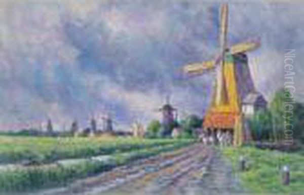 Environs De Rotterdam Oil Painting by Maximilien Luce