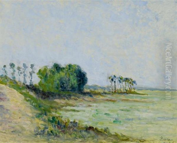 Environs De Lezardrieux (bretagne) Oil Painting by Maximilien Luce