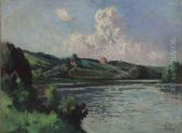 Paysage De Rolleboise Oil Painting by Maximilien Luce