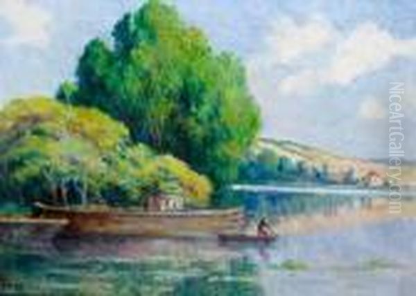 Riviere Oil Painting by Maximilien Luce