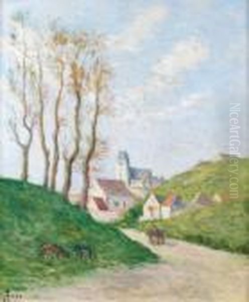 L'eglise Du Treport Oil Painting by Maximilien Luce