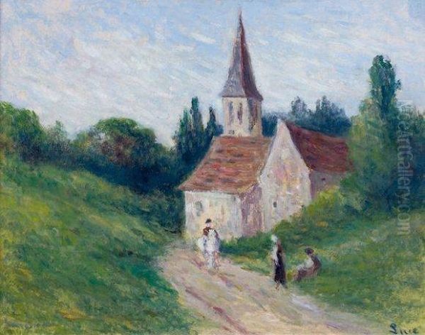 La Petite Eglise. Oil Painting by Maximilien Luce