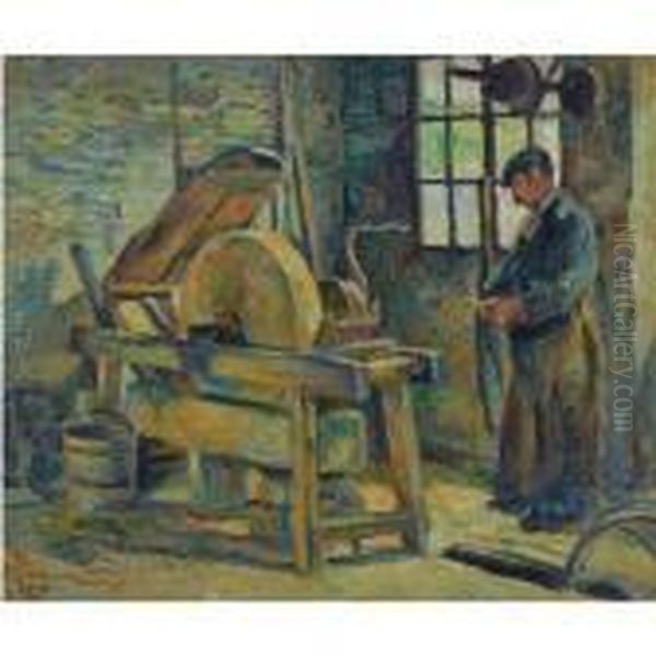 Le Remouleur Oil Painting by Maximilien Luce