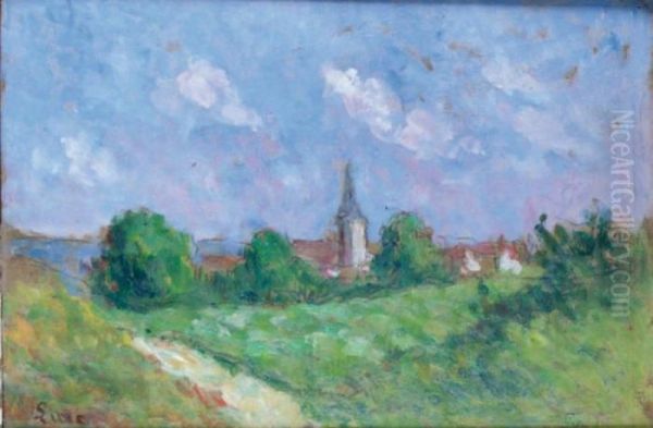 L'eglise Du Village Oil Painting by Maximilien Luce