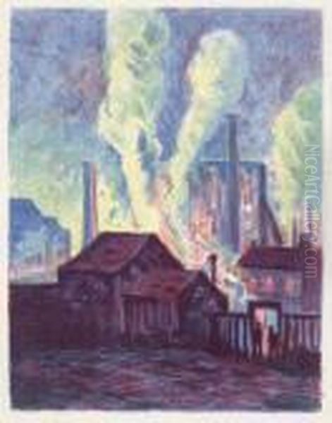 Hochofen Oil Painting by Maximilien Luce