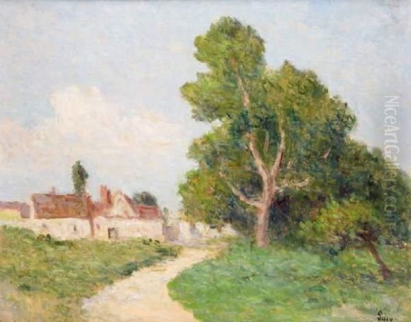 Paysage Aux Environs De Roqueboise Oil Painting by Maximilien Luce