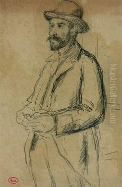 Portrait D'augustin Hamon Oil Painting by Maximilien Luce