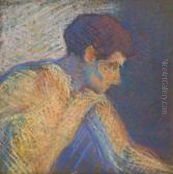 Jeune Boulanger Au Fournil Oil Painting by Maximilien Luce