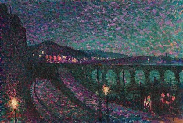 Impression Nocturne Oil Painting by Maximilien Luce