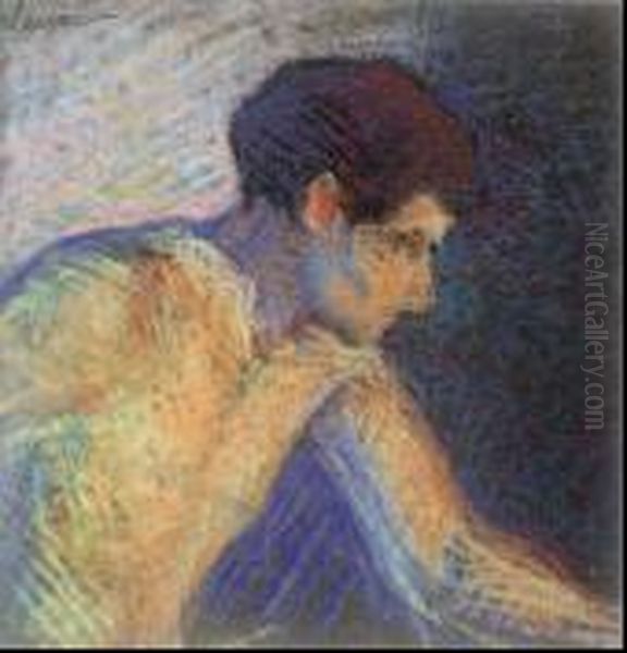 Jeune Boulanger Oil Painting by Maximilien Luce