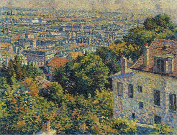 Montmartre, De La Rue Cortot, Vue Vers Saint-denis Oil Painting by Maximilien Luce