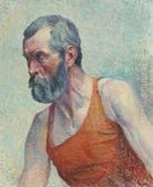 Ouvrier Oil Painting by Maximilien Luce