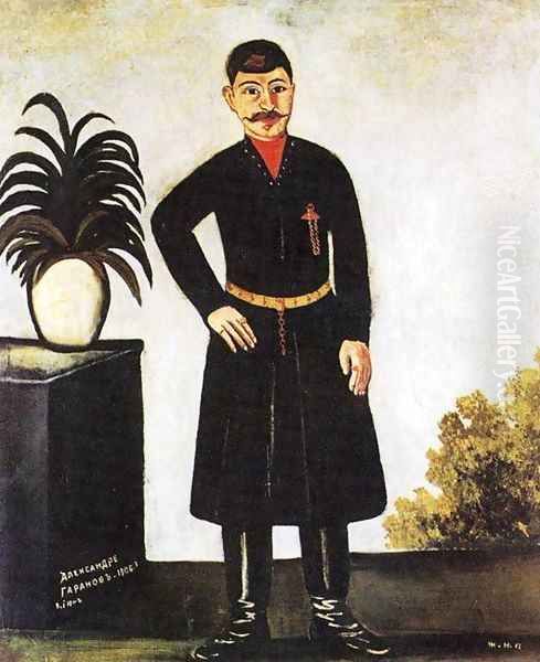 Portrait of Alexander Garanov 1906 Oil Painting by Niko Pirosmanashvili