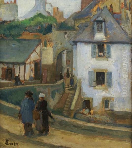 Les Remparts De Vannes Oil Painting by Maximilien Luce